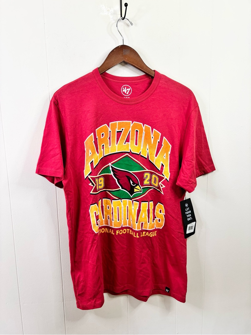 47 brand Arizona cardignals NFL red short sleeve men’s unisex tee shirt M new
